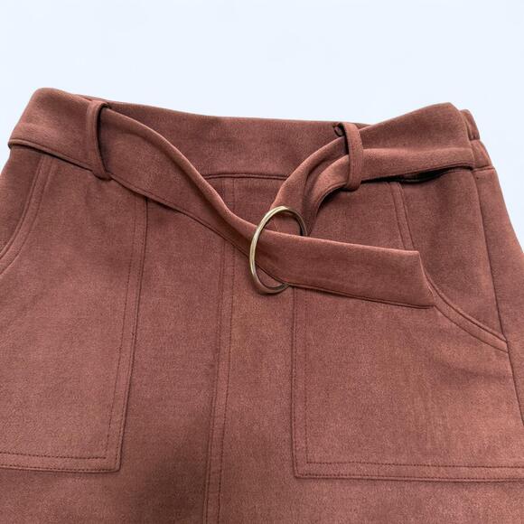 Rue21 Rust Mini Skirt with Silver O-Ring Belt – Size Small | Streetwear Y2K - Picture 6 of 6